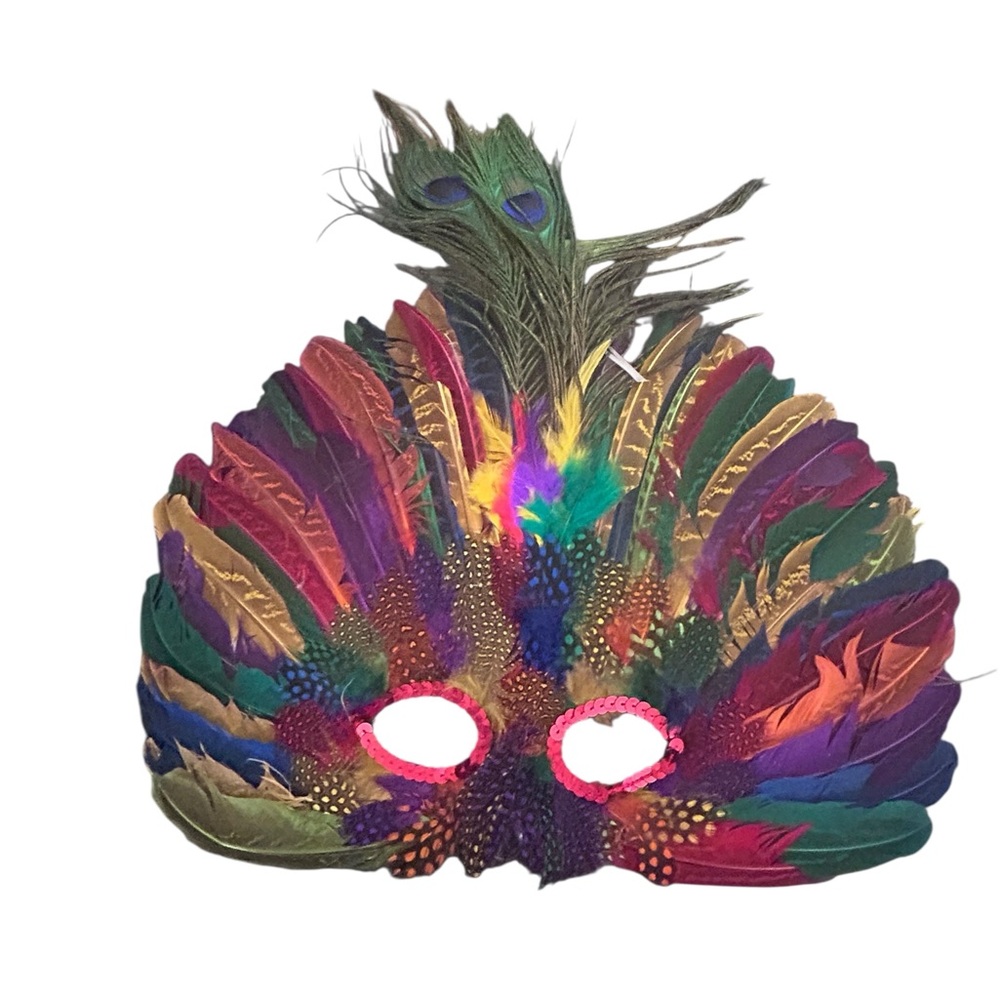 Colorful Feather Masquerade Mask